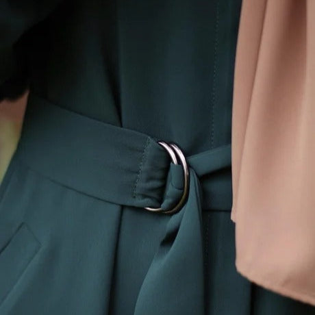 Abaya évasée - Vert émeraude